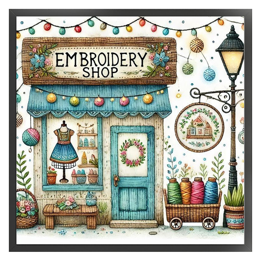 Sewing Hut - 14CT Stamped Cross Stitch 40*40CM