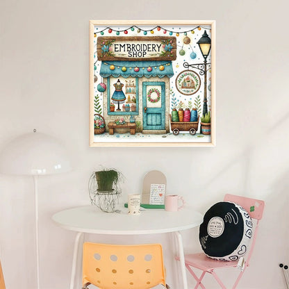 Sewing Hut - 14CT Stamped Cross Stitch 40*40CM