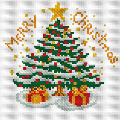 Christmas Cedar - 11CT Stamped Cross Stitch 24*24CM(Mona Lisa Brand)