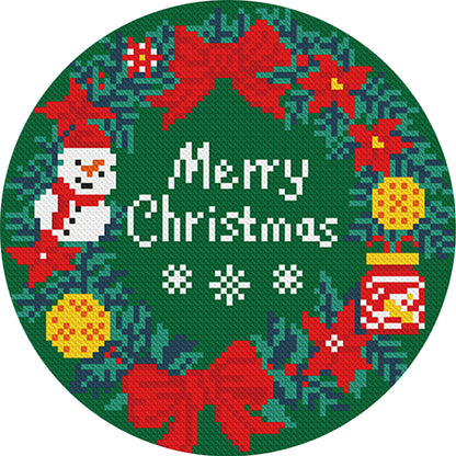 Merry Christmas Letter - 11CT Stamped Cross Stitch 24*24CM(Mona Lisa Brand)