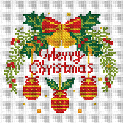 Christmas Bells - 11CT Stamped Cross Stitch 24*24CM(Mona Lisa Brand)