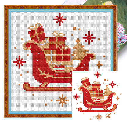 Christmas Gift - 11CT Stamped Cross Stitch 24*24CM(Mona Lisa Brand)
