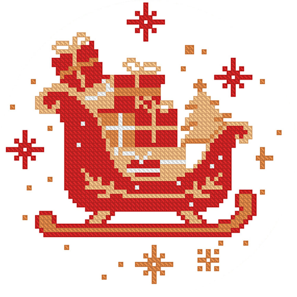 Christmas Gift - 11CT Stamped Cross Stitch 24*24CM(Mona Lisa Brand)