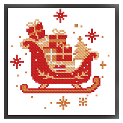 Christmas Gift - 11CT Stamped Cross Stitch 24*24CM(Mona Lisa Brand)