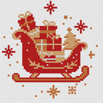 Christmas Gift - 11CT Stamped Cross Stitch 24*24CM(Mona Lisa Brand)