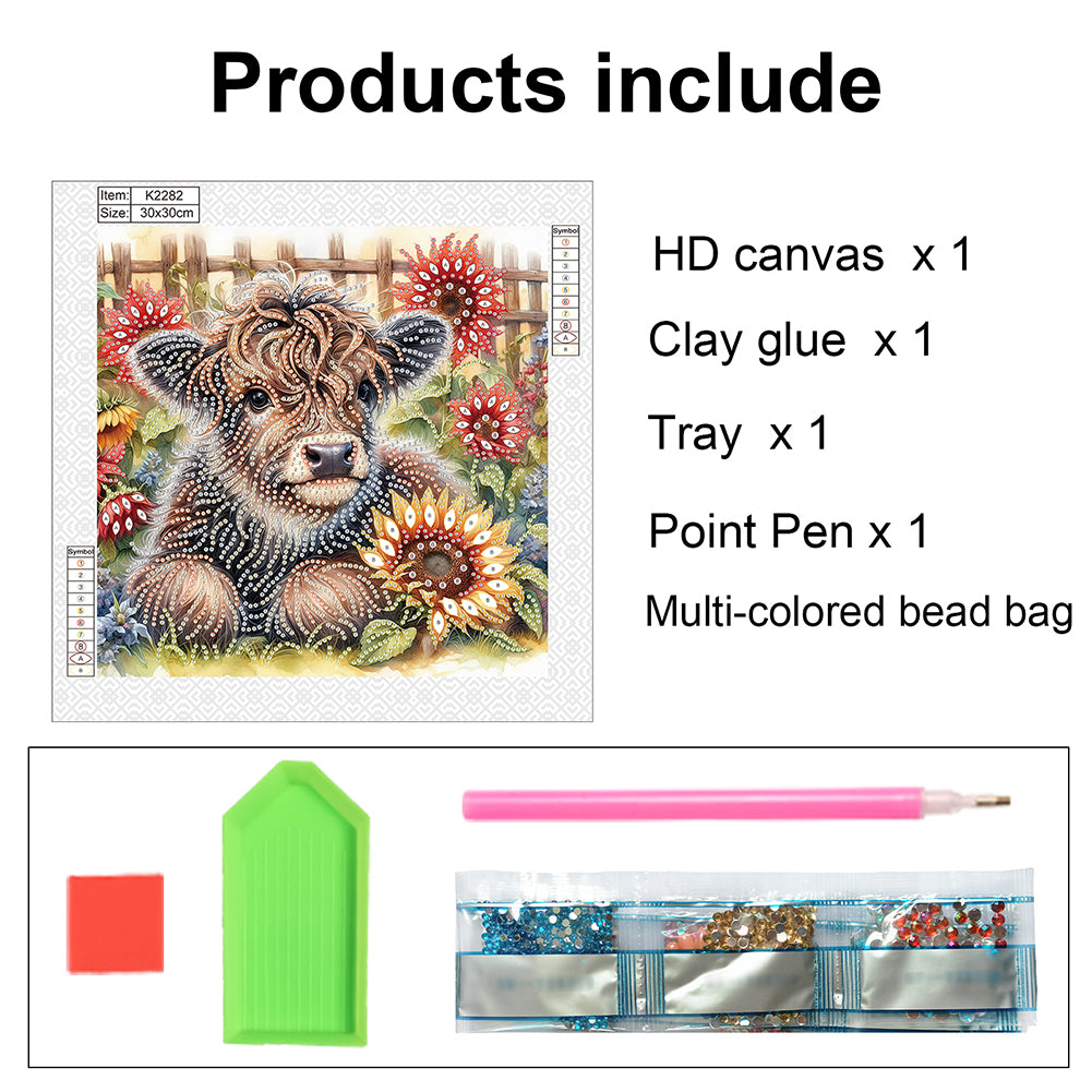 Yak - Special Shaped Drill Diamond Painting 30*30CM