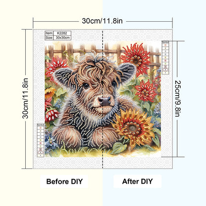 Yak - Special Shaped Drill Diamond Painting 30*30CM