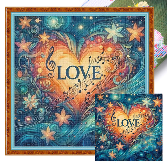 Love Notes - 11CT Stamped Cross Stitch 40*40CM