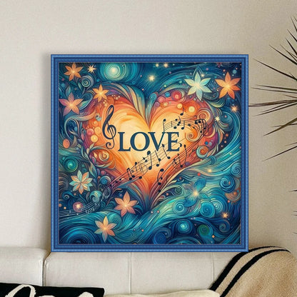 Love Notes - 11CT Stamped Cross Stitch 40*40CM