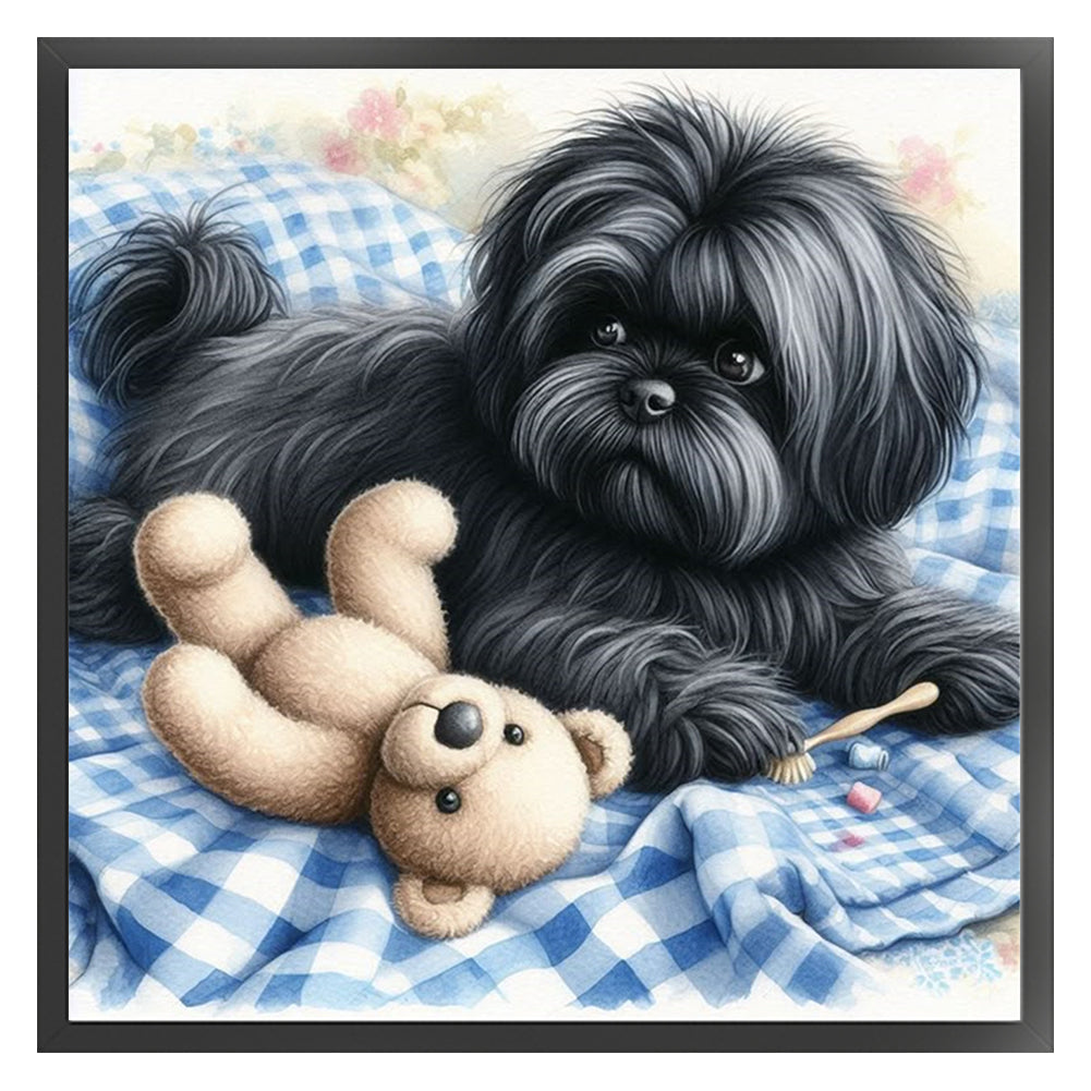 Puppy And Bear - 11CT Stamped Cross Stitch 40*40CM