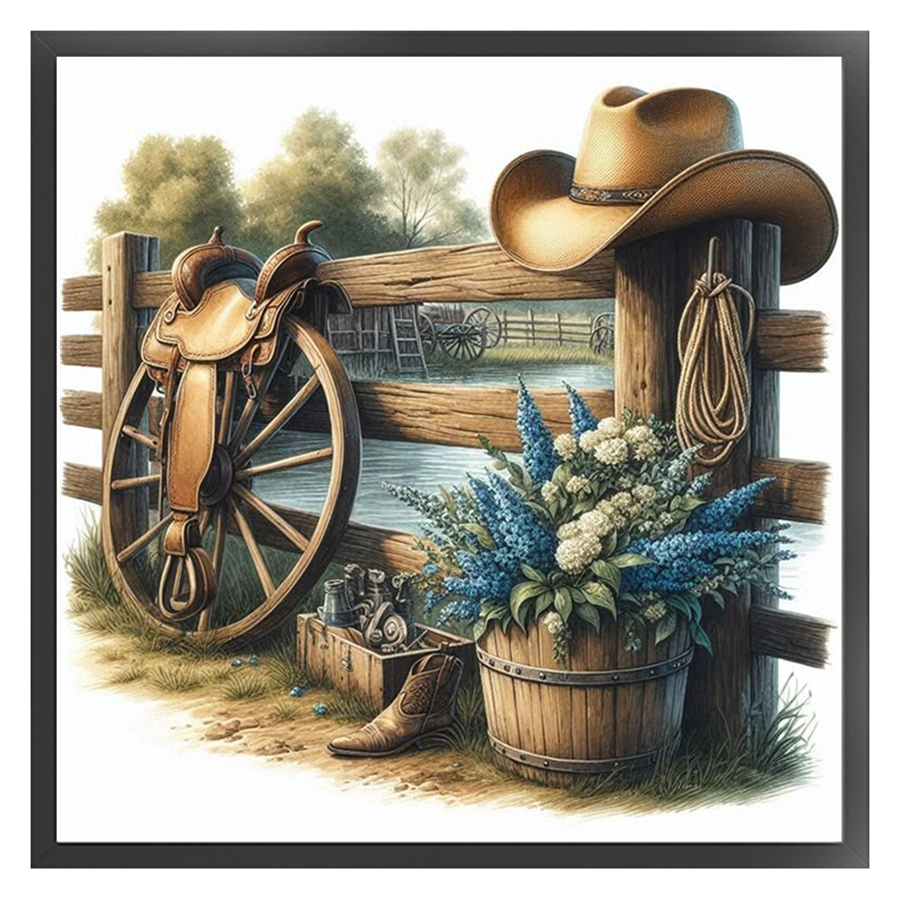 Western Cowboy Style - 11CT Stamped Cross Stitch 40*40CM