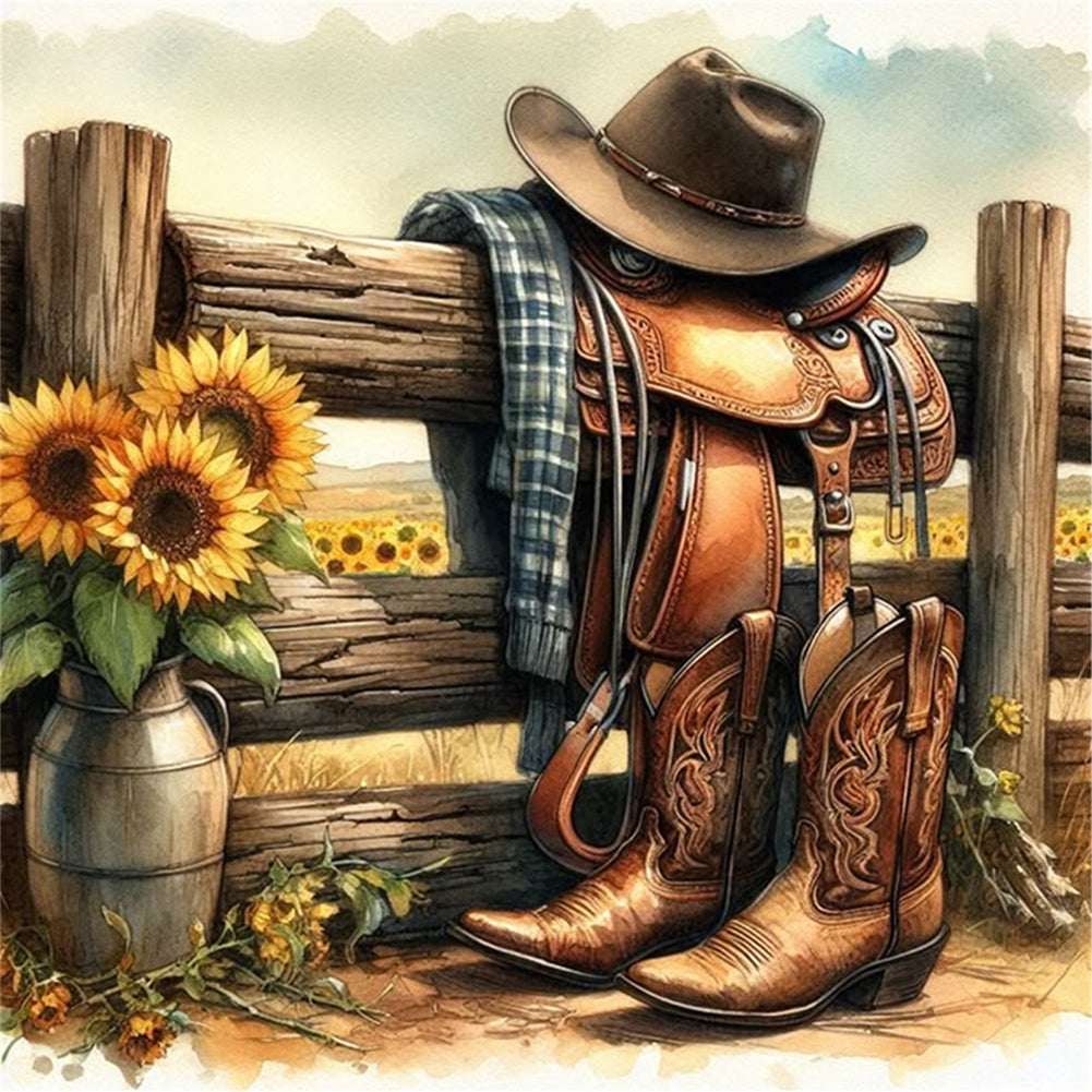Western Cowboy Style - 11CT Stamped Cross Stitch 40*40CM