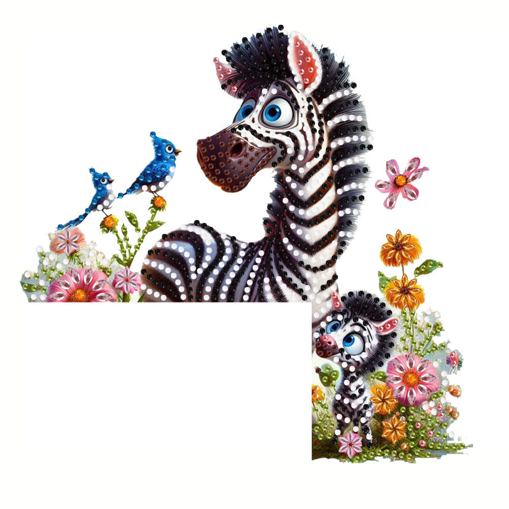 Animal Diamond Art Door Right Angle Sign Wood Door Corner Decor for Party Favors