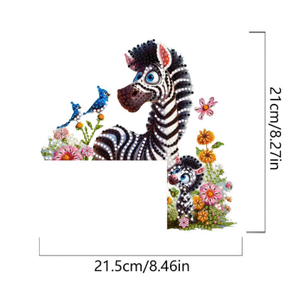 Animal Diamond Art Door Right Angle Sign Wood Door Corner Decor for Party Favors