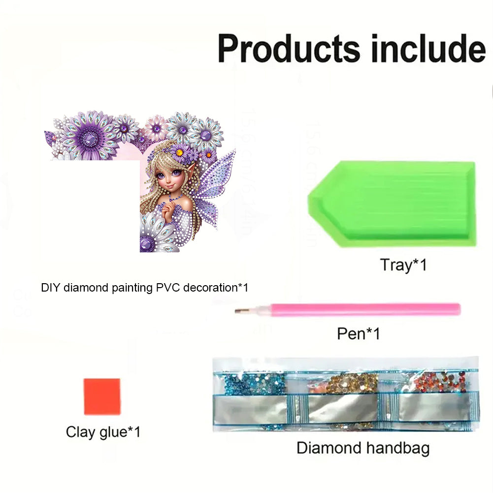 Animal Diamond Art Door Right Angle Sign Wood Door Corner Decor for Party Favors