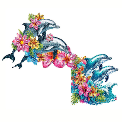 Animal Diamond Art Door Right Angle Sign Wood Door Corner Decor for Party Favors