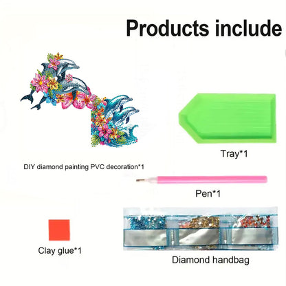 Animal Diamond Art Door Right Angle Sign Wood Door Corner Decor for Party Favors