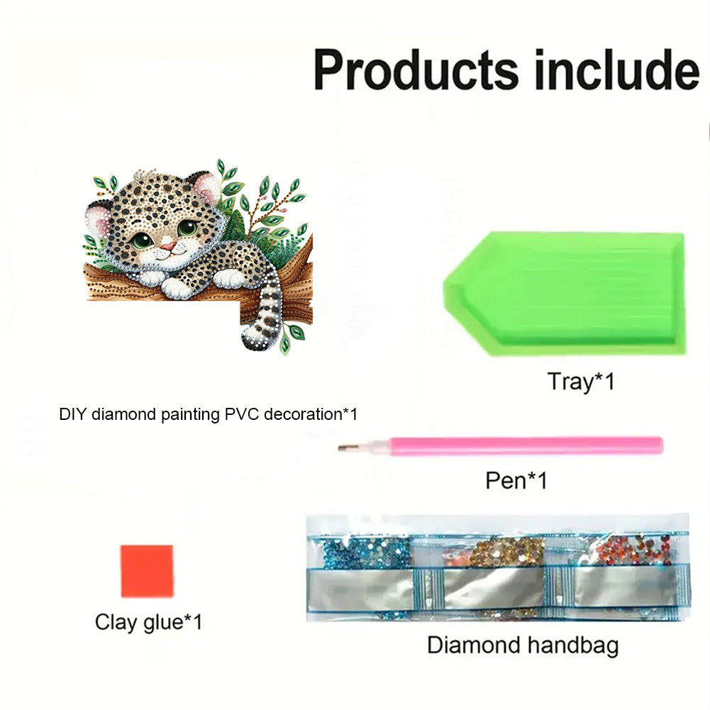 Animal Diamond Art Door Right Angle Sign Wood Door Corner Decor for Party Favors