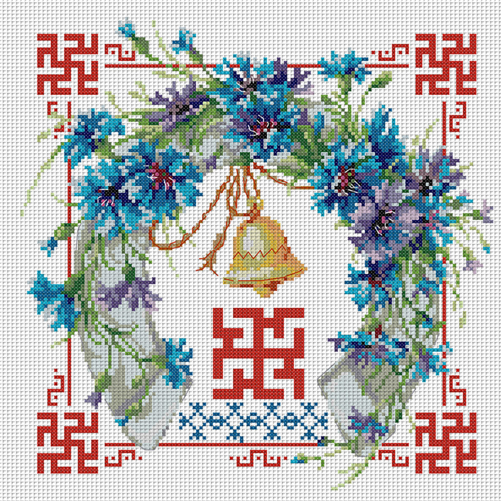 Double Happiness Series - Respect And Heat - 14CT Stamped Cross Stitch 34*34CM(Joy Sunday)