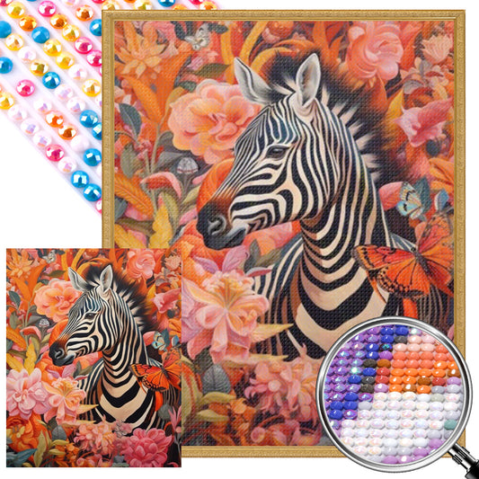 Zebra - Full Round Drill Diamond Painting 40*50CM