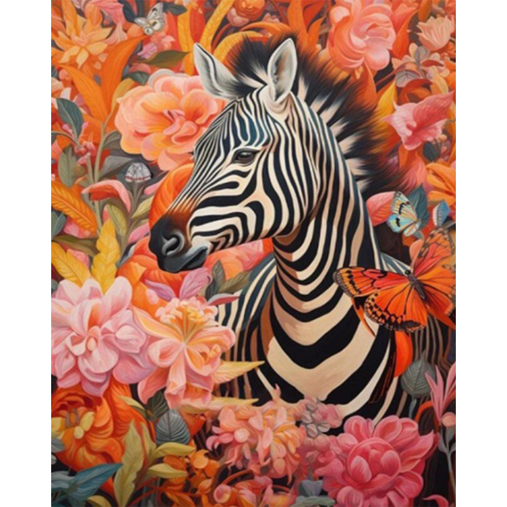 Zebra - Full Round Drill Diamond Painting 40*50CM