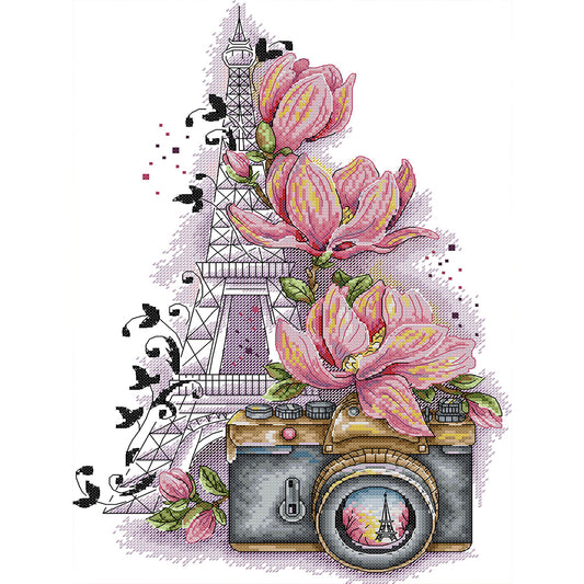 Photography - 14CT Stamped Cross Stitch 31*44CM(Joy Sunday)