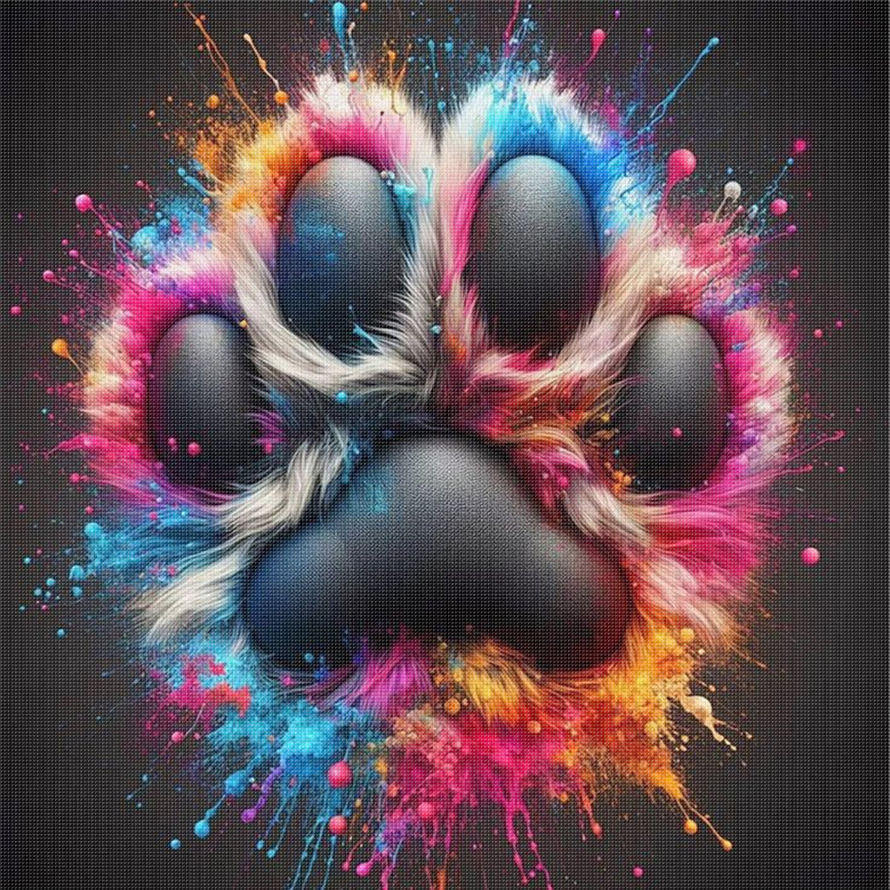 Paws - 11CT Stamped Cross Stitch 40X40CM