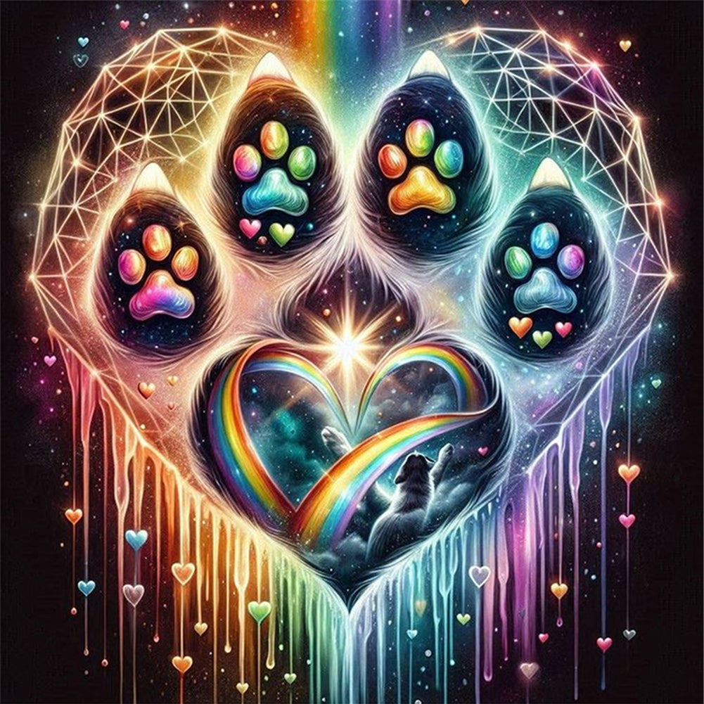 Love Paws - 11CT Stamped Cross Stitch 40X40CM