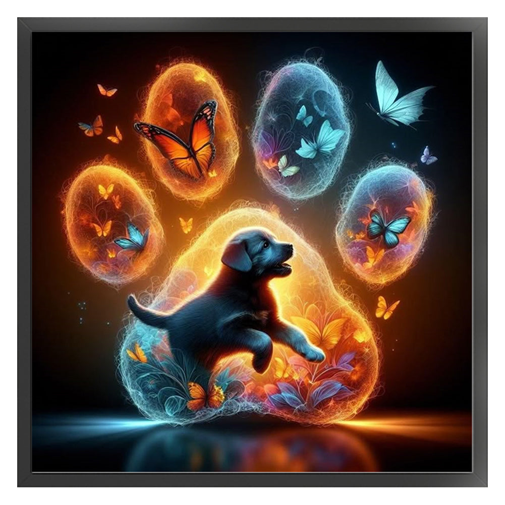 Paw Puppy - 11CT Stamped Cross Stitch 40X40CM