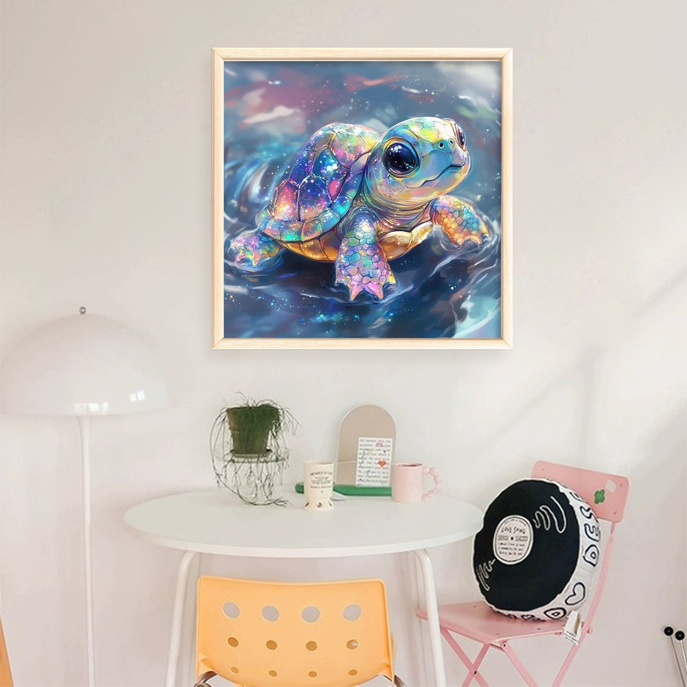 Colored Turtle - Stamped Cross Stitch 20*20CM