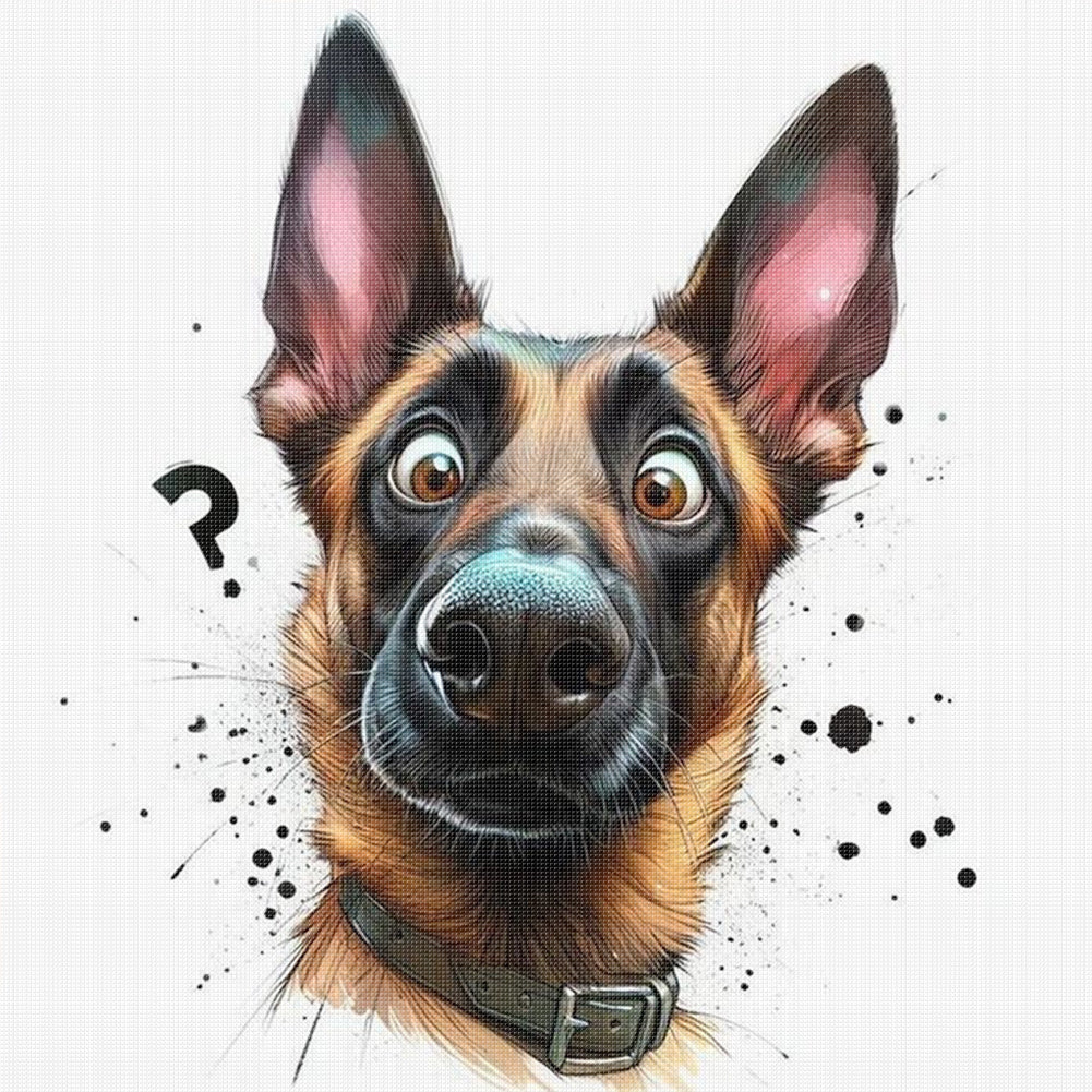 Puppy - Stamped Cross Stitch 20*20CM