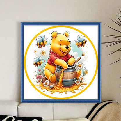 Winnie The Pooh - Stamped Cross Stitch 20*20CM