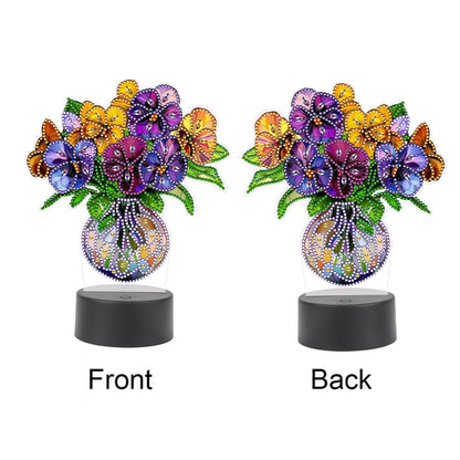 Acrylic Double Sided Butterfly Tree Of Life Rhinestones LED Light for Art Crafts