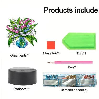 Acrylic Double Sided Butterfly Tree Of Life Rhinestones LED Light for Art Crafts