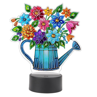 Acrylic Double Sided Butterfly Tree Of Life Rhinestones LED Light for Art Crafts