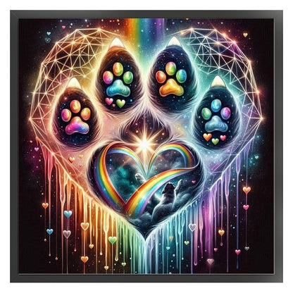 Love Paws - Stamped Cross Stitch 20*20CM
