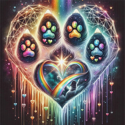 Love Paws - Stamped Cross Stitch 20*20CM
