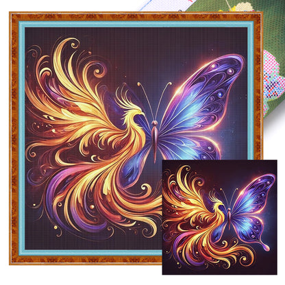Butterfly Phoenix - Stamped Cross Stitch 25*25CM