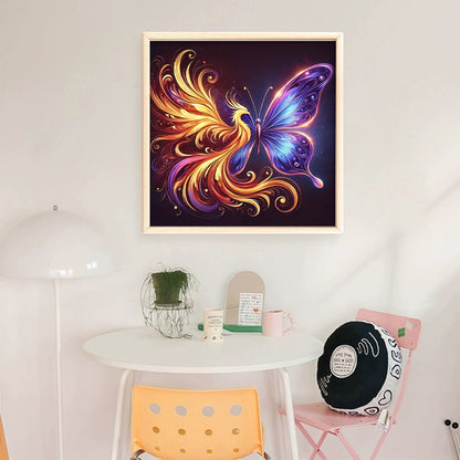 Butterfly Phoenix - Stamped Cross Stitch 25*25CM