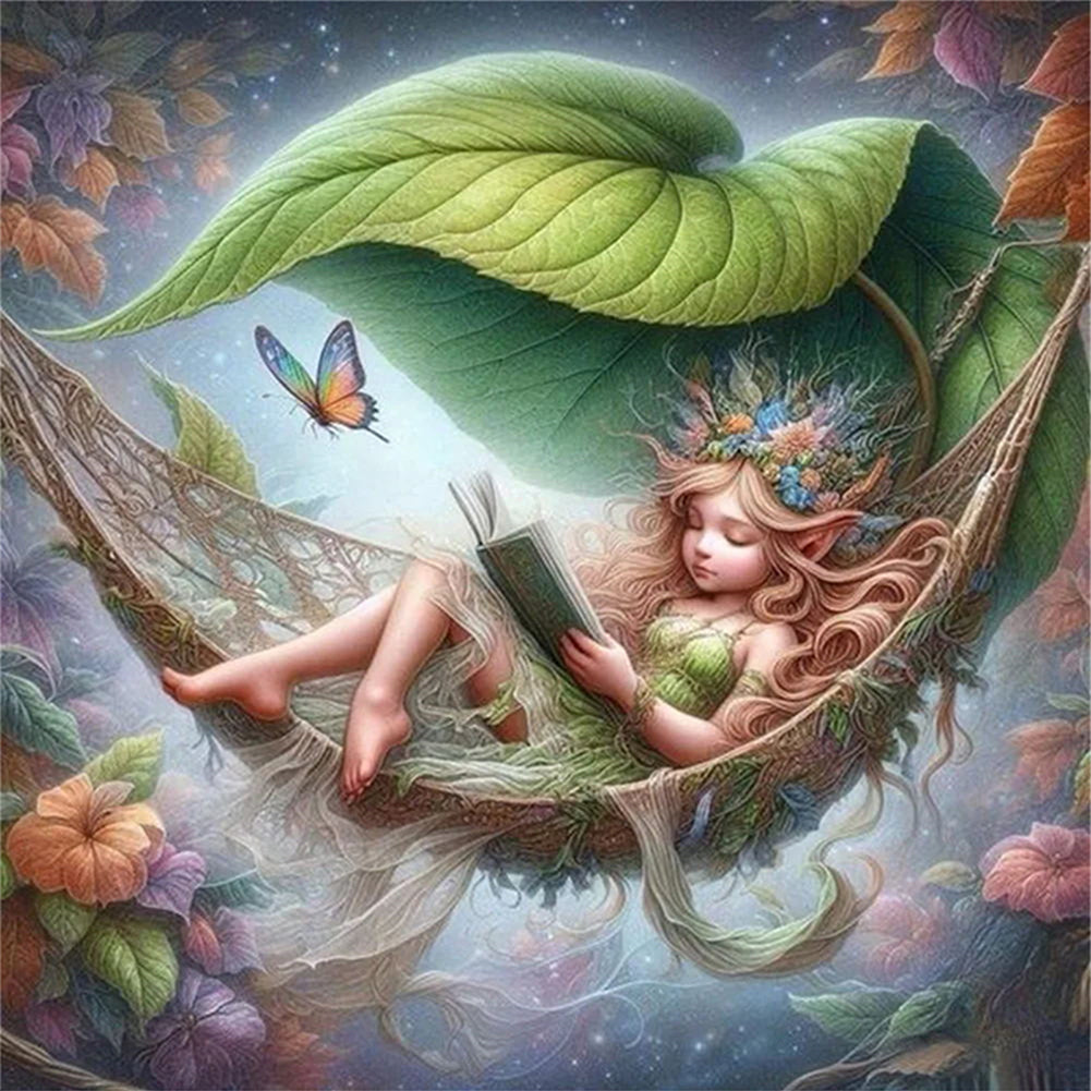 Elf Girl - 11CT Stamped Cross Stitch 50*50CM