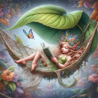 Elf Girl - 11CT Stamped Cross Stitch 50*50CM