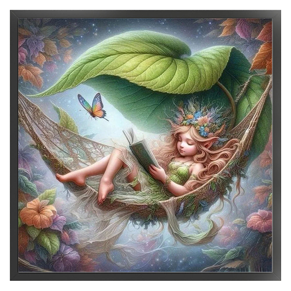 Elf Girl - 11CT Stamped Cross Stitch 50*50CM