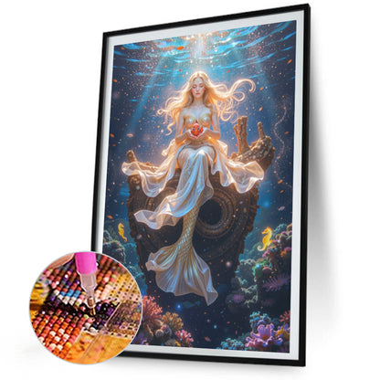 Underwater Mermaid - Full Round Drill Diamond Painting 40*50CM