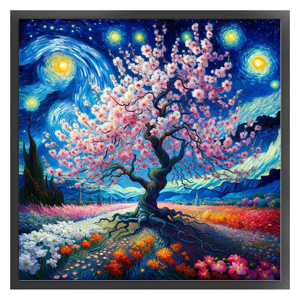 Starry Sky Scenery - 11CT Stamped Cross Stitch 50*50CM