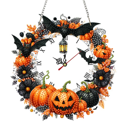 2D Flat DIY Rhinestone Diamond Art Clock Wall Pendants Diamond Clock Art Pendant