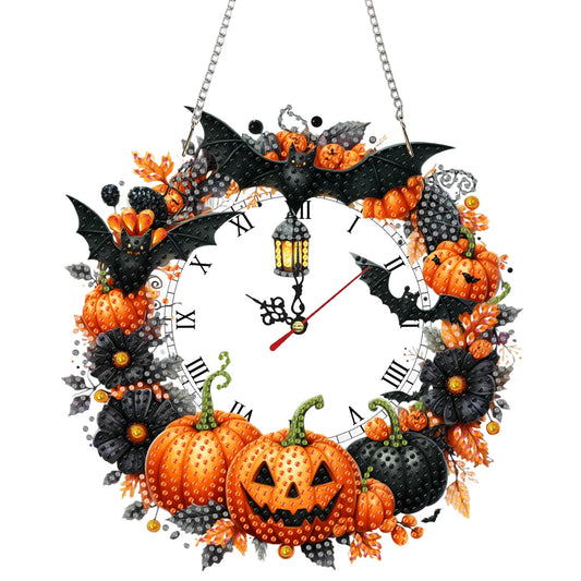 2D Flat DIY Rhinestone Diamond Art Clock Wall Pendants Diamond Clock Art Pendant