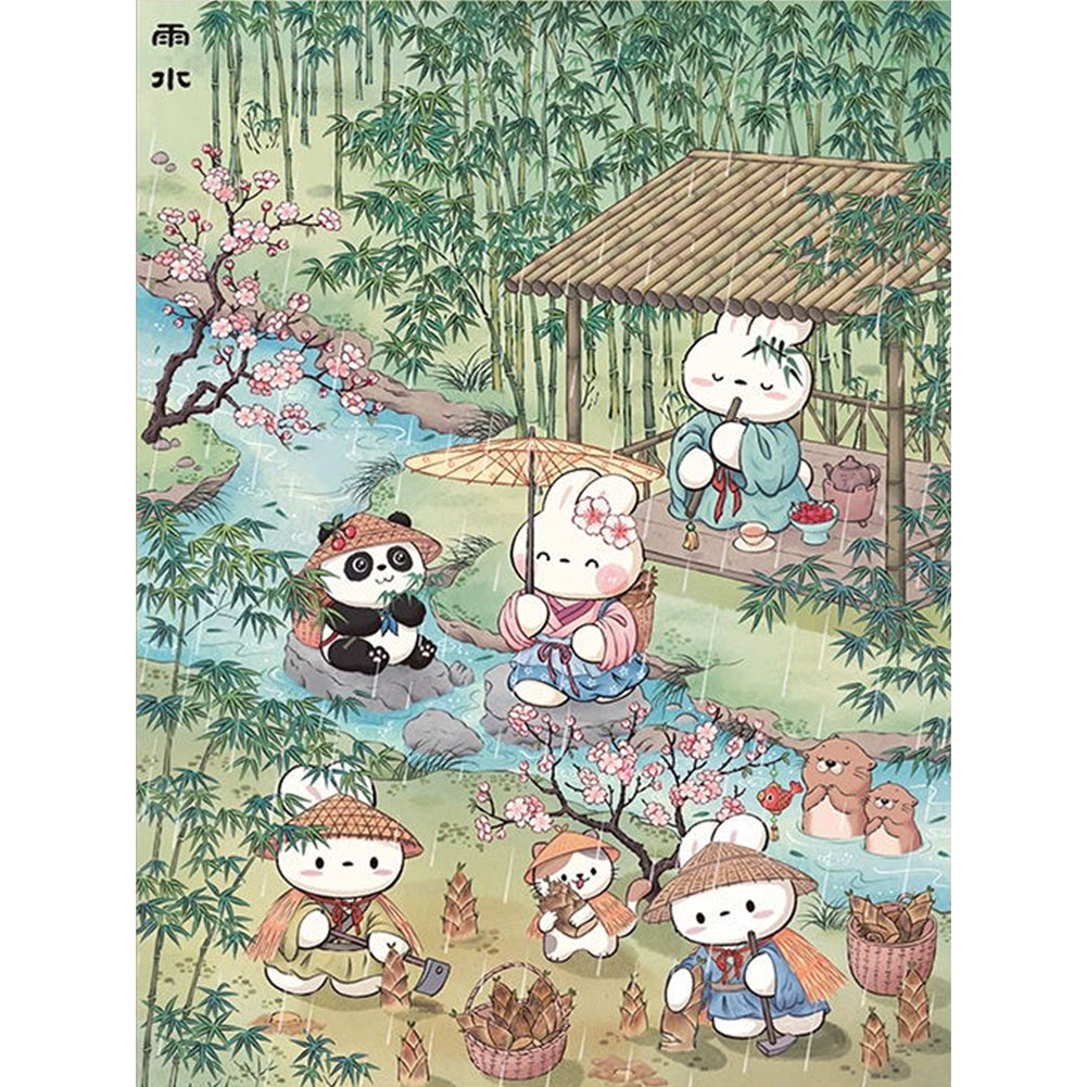 Rain - 11CT Stamped Cross Stitch 55*70CM(Mona Lisa Brand)