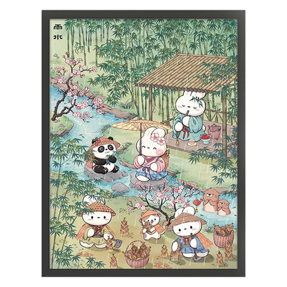 Rain - 11CT Stamped Cross Stitch 55*70CM(Mona Lisa Brand)