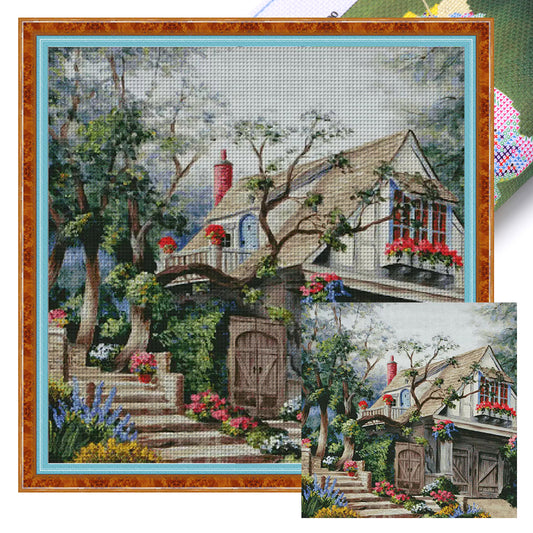Dream Home - 14CT Stamped Cross Stitch 75*75CM(Fairy Brand)
