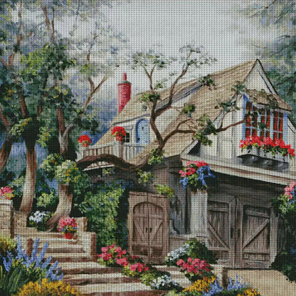 Dream Home - 14CT Stamped Cross Stitch 75*75CM(Fairy Brand)